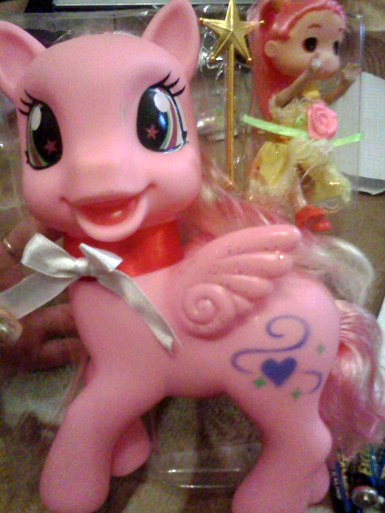 Пони розовый пегас 24 см музыкальный + куколка