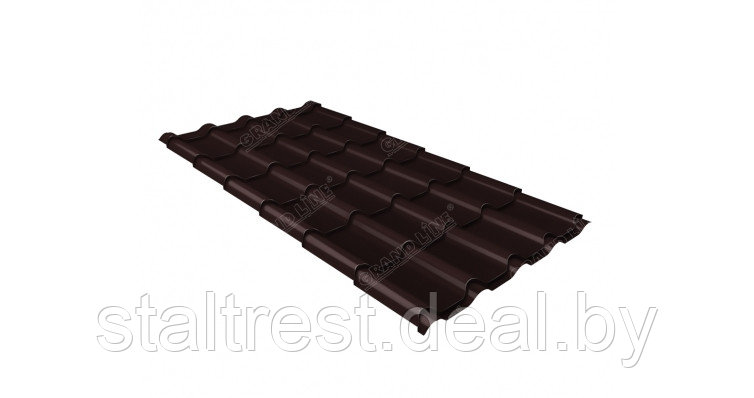 Металлочерепица Grand Line Kamea Rooftop Matte (Стальной Бархат), RAL 8017 - фото 1 - id-p118726033