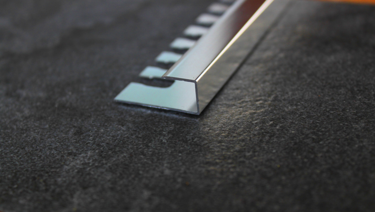 П образный (окончание) профиль для плитки 10мм серебро глянец 270 см - фото 2 - id-p101602911