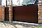 Откатные ворота -зашивка металлопрофиль  -выс.1,5м * 3 м, фото 2
