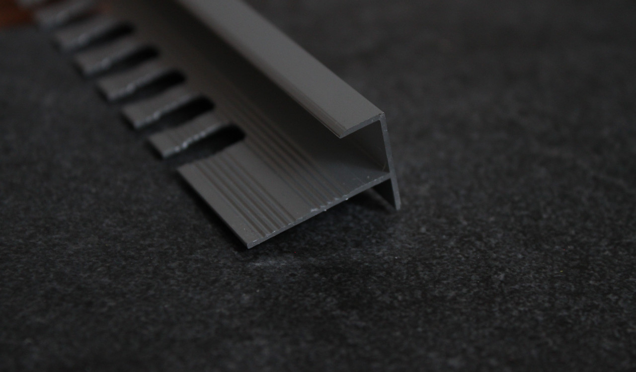 F образный профиль для плитки и ступеней 10мм серебро 270 см. - фото 3 - id-p95222335