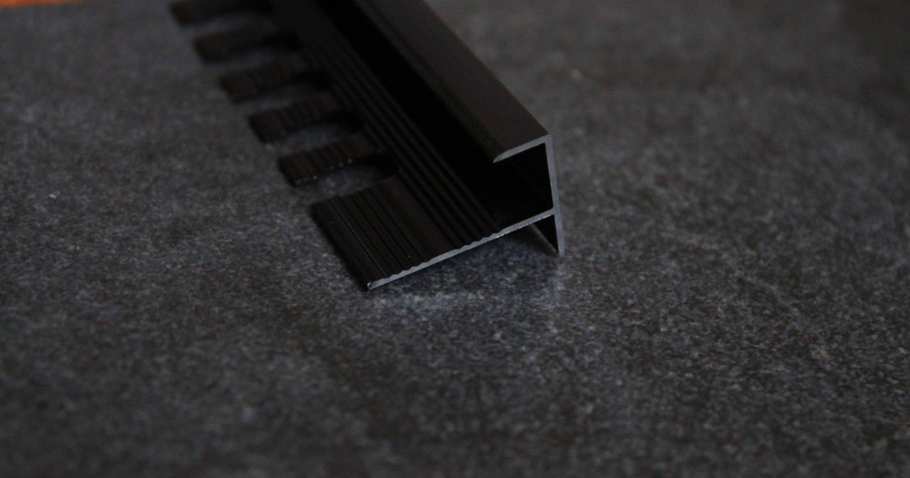 F образный профиль для плитки и ступеней 10мм бронза глянец 270 см. - фото 3 - id-p118943806