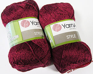 Пряжа Ярнарт Стайл / Стиль (YarnArt Style) цвет 676 бордовый