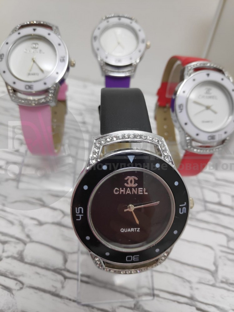 Часы наручные женские кварцевые Chanel Черный - фото 7 - id-p118949707