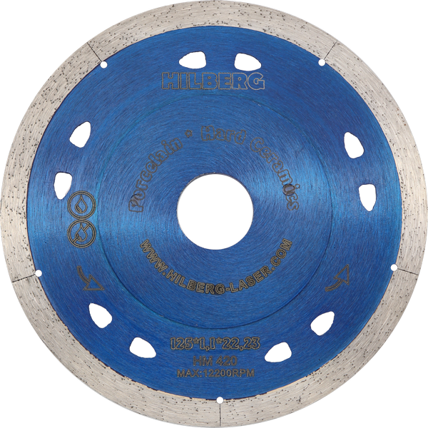 Алмазный диск 125 мм по керамограниту HILBERG - фото 1 - id-p118954694