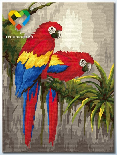 Картина по номерам Дуэт попугаев (HB3040119)