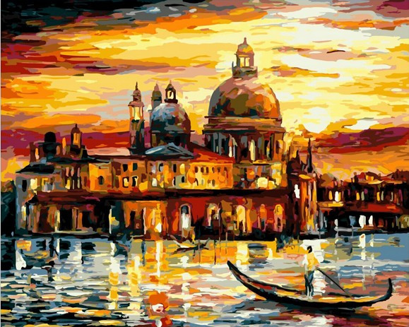Картина по номерам Золотое небо Венеции (PC4050078) - фото 1 - id-p118962006
