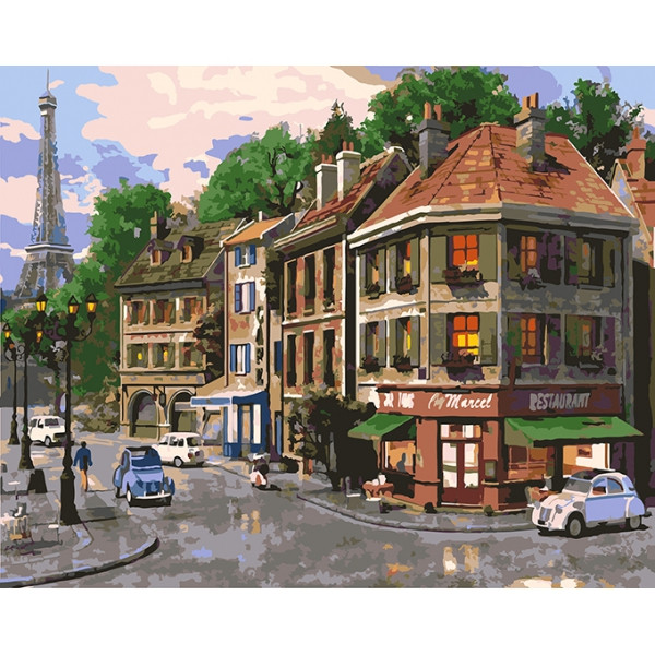 Картина по номерам На улицах Парижа (PC4050131) - фото 1 - id-p118962033