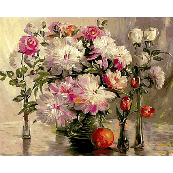 Картина по номерам Шикарные цветы (PC4050135) - фото 1 - id-p118962037