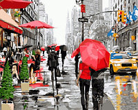 Картина по номерам Дождь в Нью-Йорке (PC4050148)