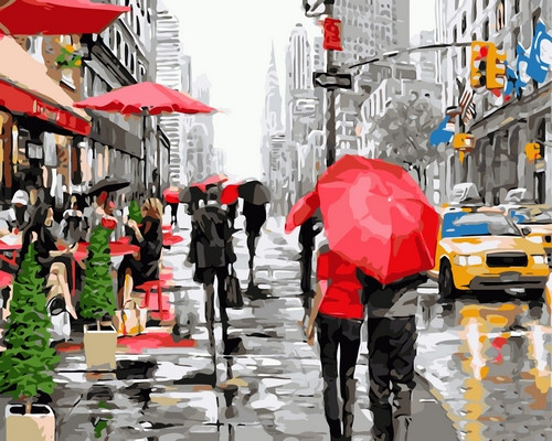 Картина по номерам Дождь в Нью-Йорке (PC4050148) - фото 1 - id-p118962108