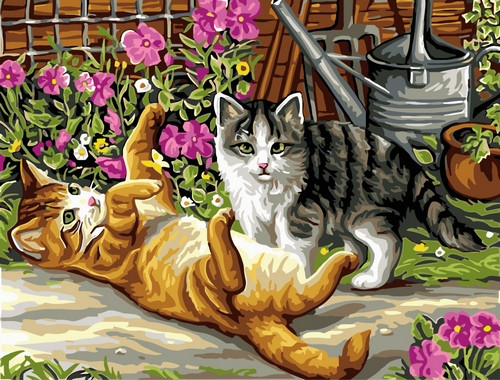Картина по номерам Игривые котята (PC3040042) - фото 1 - id-p118962110