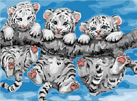 Картина по номерам Тигрята на ветке (PC3040066)