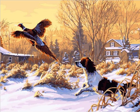 Картина по номерам Зимняя охота (PC4050300)