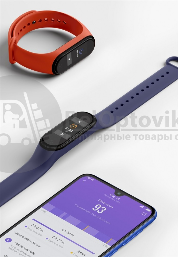 NEW Фитнес - браслет Mi Smart Band 4 Черный (в белом бумажном кейсе) - фото 2 - id-p118964055