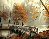 Картина по номерам Мост в осеннем парке (PC4050335)