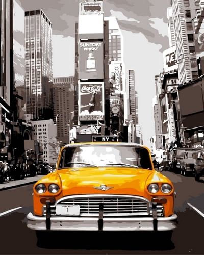 Картина по номерам Ретро такси (PC5065016)