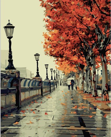 Картина по номерам Осенняя прогулка (PC5065001)