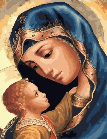 Картина по номерам Дева Мария и Иисус (PC4050497) - фото 1 - id-p118962651