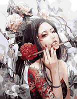 Картина по номерам Девушка с татуировкой дракона (PC4050427)