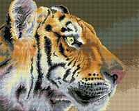 Алмазная мозаика "Взгляд тигра" (PD4050030)