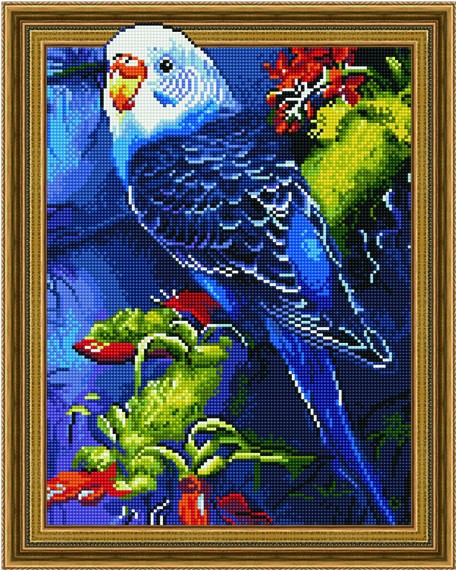 5D алмазная мозаика "Волнистый попугай" (5PD4050005) - фото 1 - id-p118964879