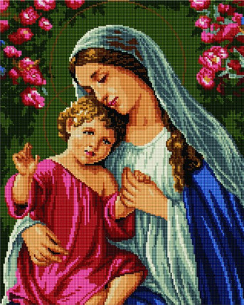 Алмазная вышивка "Дева Мария и Иисус" (PD4050126), фото 2