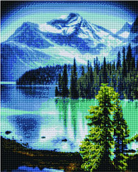 Картина стразами "Горное озеро" (PD4050136)