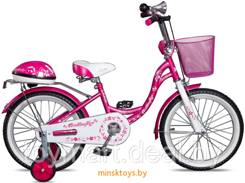 Велосипед двухколёсный - Delta Butterfly 14" для девочек (розовый) - фото 1 - id-p118966477