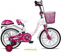 Велосипед двухколёсный - Delta Butterfly 18" для девочек (белый/розовый)