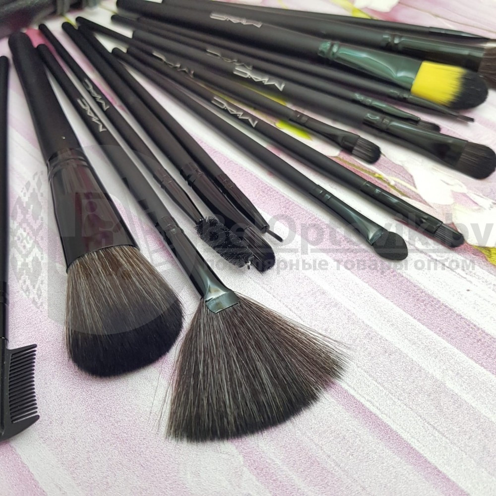 Набор кистей для макияжа MAC в сумочке - органайзере, 12 кистей - фото 3 - id-p118969007