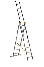 Лестница трёхсекционная профессиональная Алюмет P3 9308