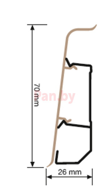 Плинтус напольный пластиковый (ПВХ) Arbiton Indo 20 Дуб Бургос - фото 2 - id-p44900544