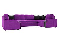 П-образный диван Николь Микровельвет Фиолетовый - ЛигаДиванов, фото 1