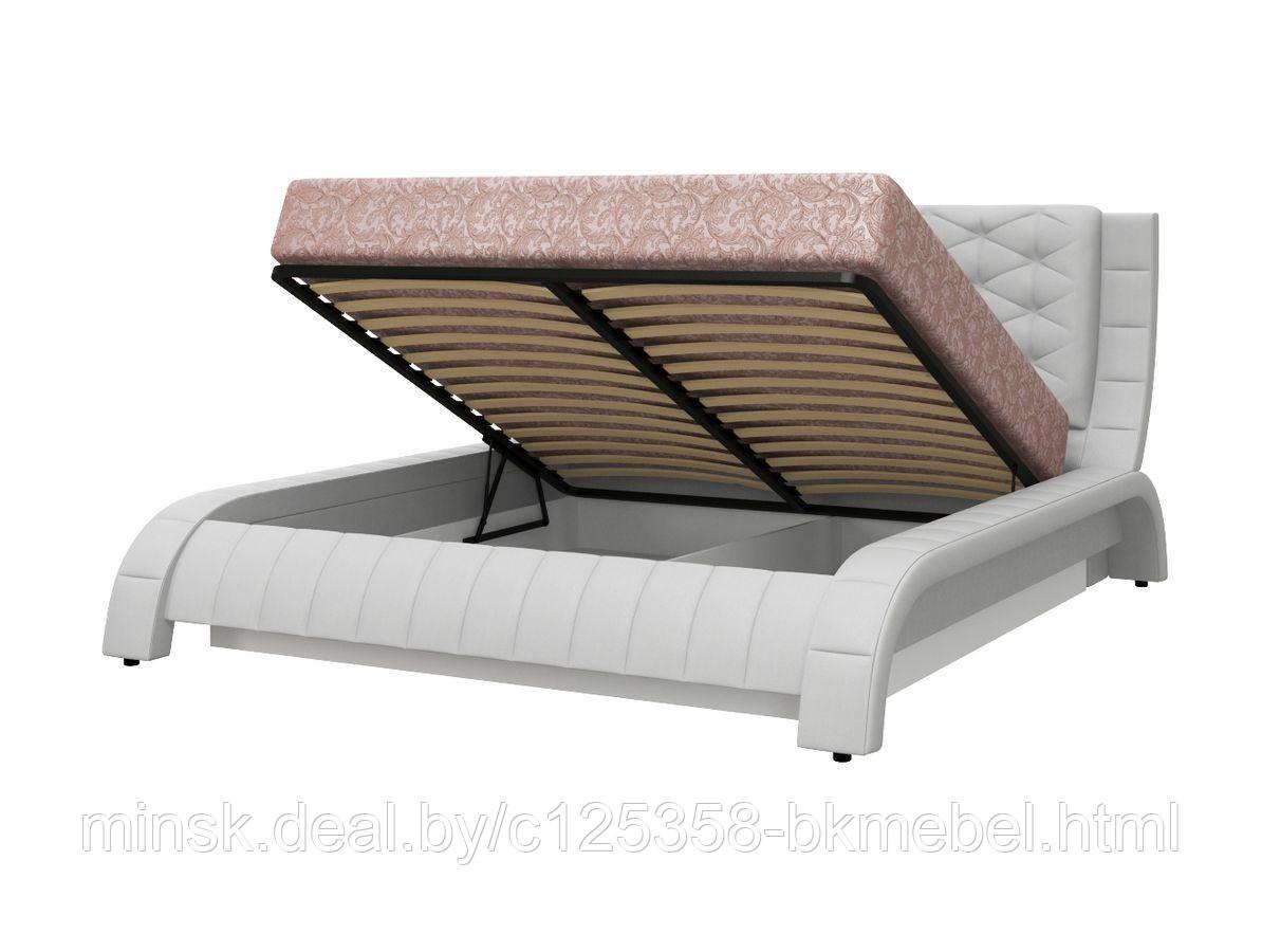 Кровать интерьерная Шанель с подъемным механизмом 1800 экокожа - ТД БРАВОмебель - фото 3 - id-p118978217