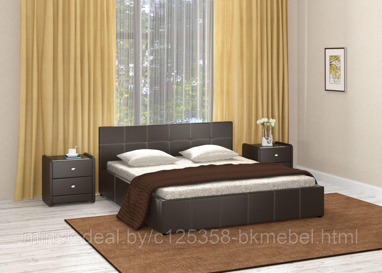 Кровать интерьерная Герта с подъемным механизмом 1600 экокожа - ТД БРАВОмебель - фото 1 - id-p118978310