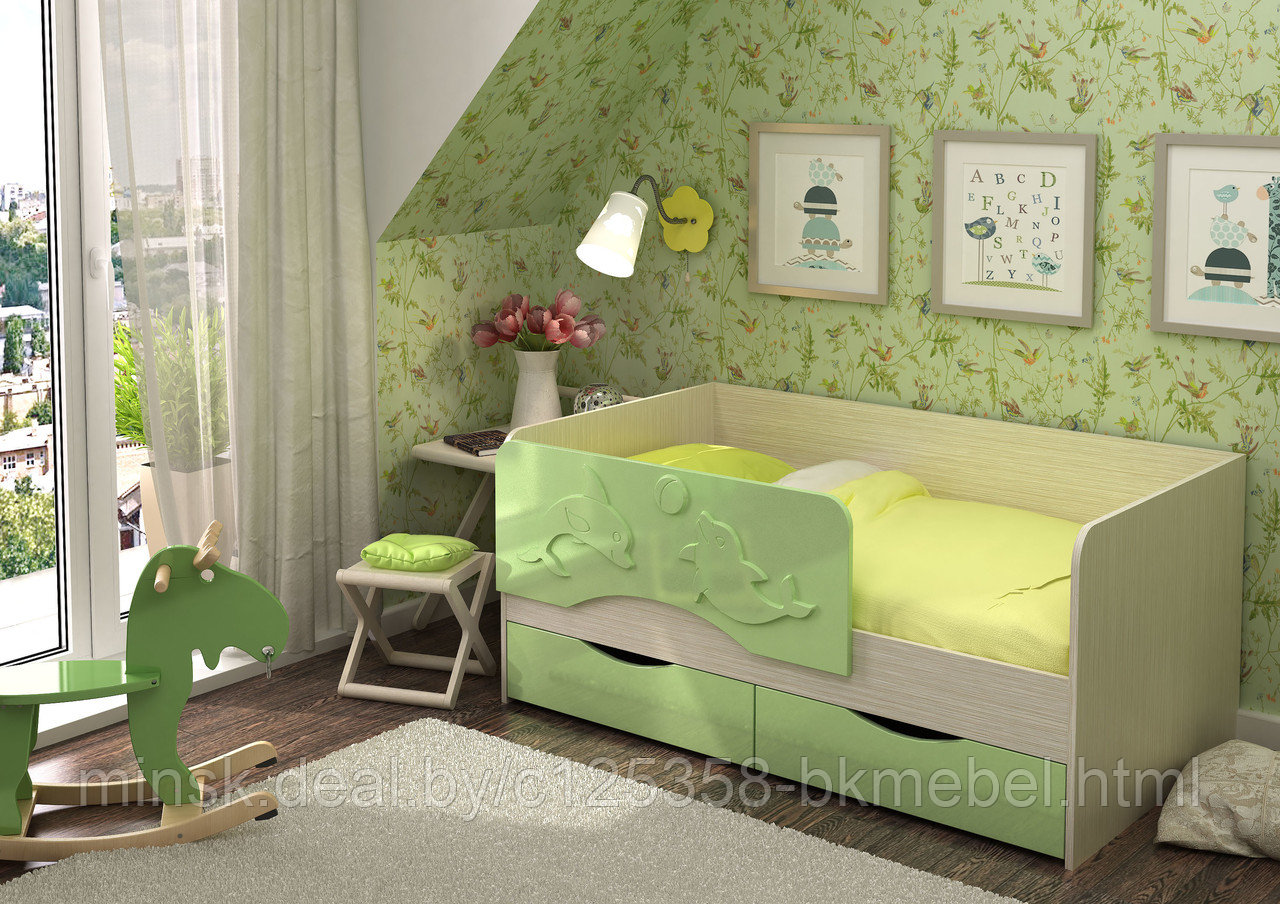 Кровать детская Алиса 1,8 салатовый - Стендмебель - фото 1 - id-p118980792