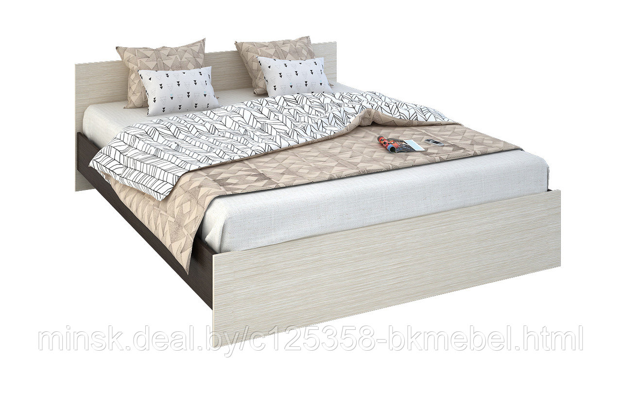 Кровать Бася 1,65м (дуб белфорд) - Сурская мебель