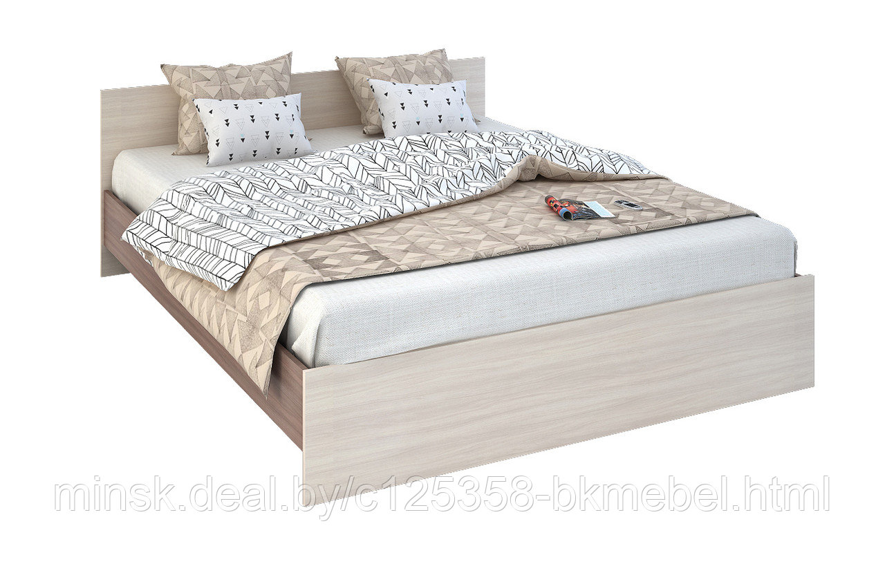Кровать Бася 1,65м (ясень шимо) - Сурская мебель - фото 1 - id-p118982086