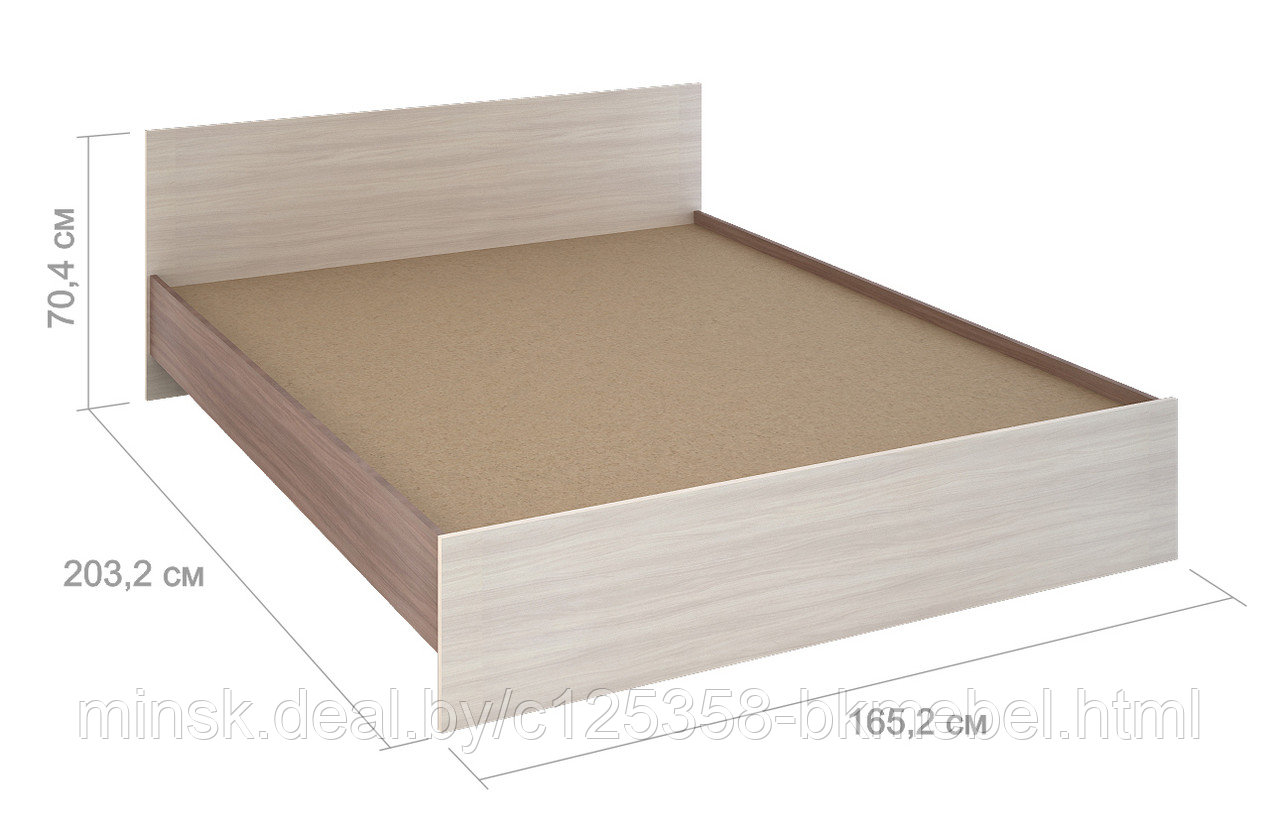 Кровать Бася 1,65м (ясень шимо) - Сурская мебель - фото 2 - id-p118982086