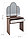 Стол макияжный Бася (ясень шимо) - Сурская мебель, фото 2