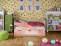 Кровать 2,0 Бабочка - розовый металл - МиФ