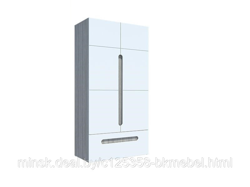 Шкаф 2-х створчатый с ящиками Палермо (Белый глянец) - МК-стиль - фото 1 - id-p118983560