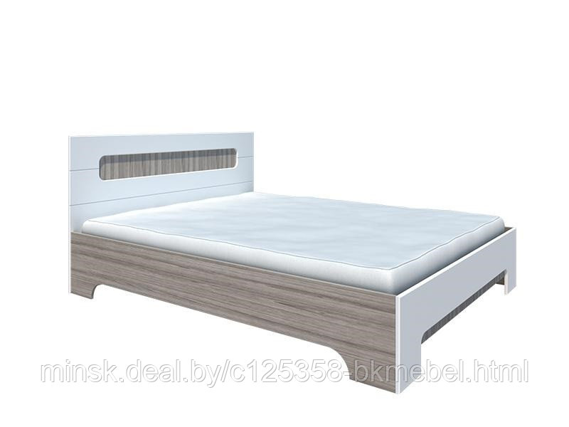 Кровать 1600 Палермо с ортопедическим основанием (Белый глянец) - МК-стиль