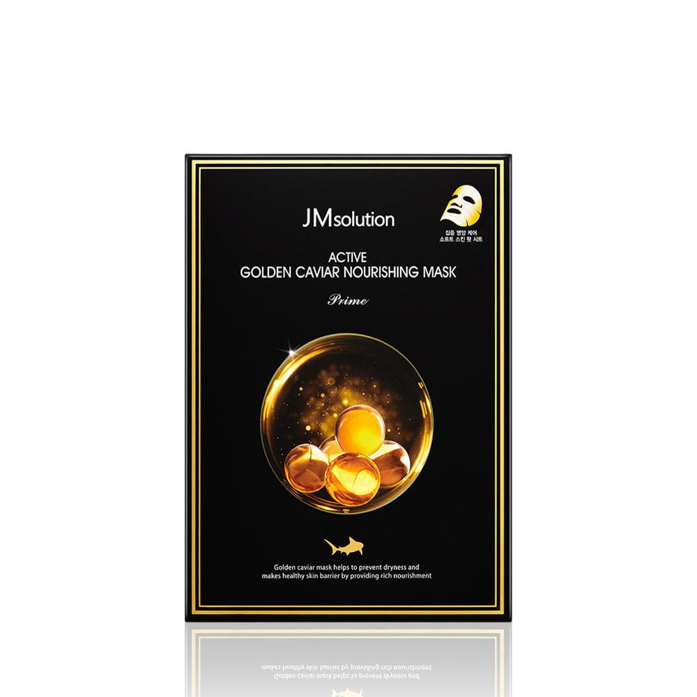 Тканевая маска с золотом и икрой JMsolution ACTIVE GOLDEN CAVIAR NOURISHING MASK prime