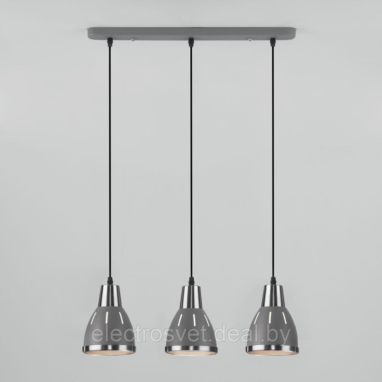 Подвесной светильник в стиле лофт 50173/3 серый Nort - фото 2 - id-p119008534