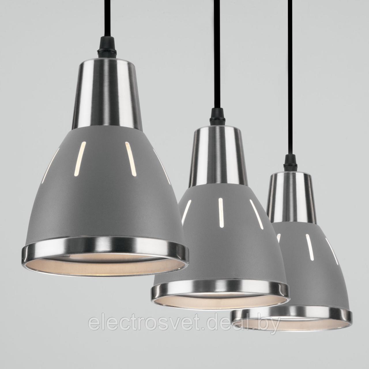 Подвесной светильник в стиле лофт 50173/3 серый Nort - фото 3 - id-p119008534