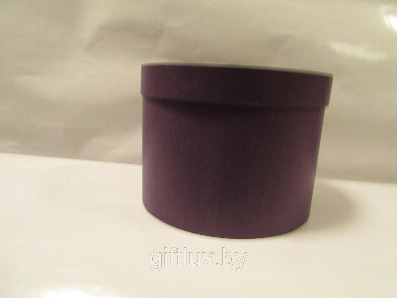 Коробка подарочная круглая "Однотон",15*10 см фиолет