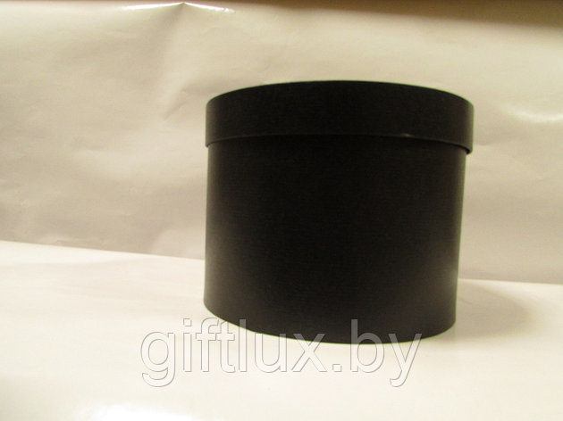 Коробка подарочная круглая "Однотон",15*10 см черный, фото 2