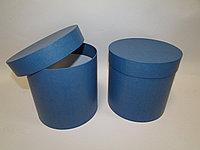 Коробка подарочная круглая Крафт "Однотон",10*10 см синий